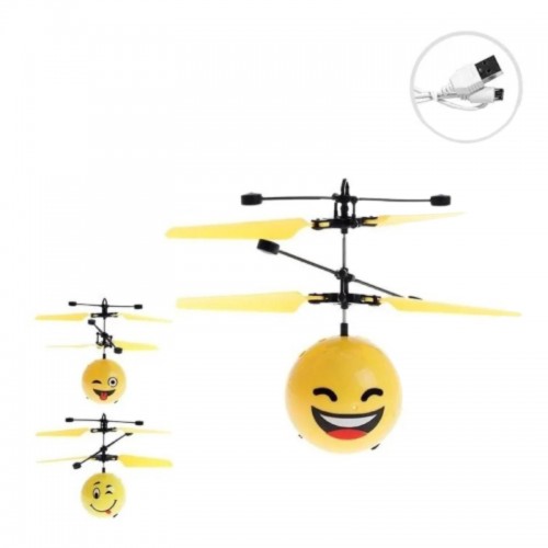 Mini smiley Drone Hand Induction Flying Ball Facial Expression Toy 